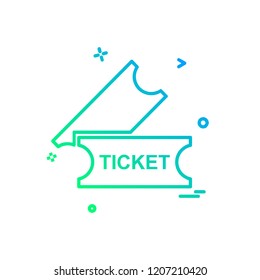 Ticket icon design vector