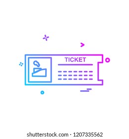 Ticket icon design vector