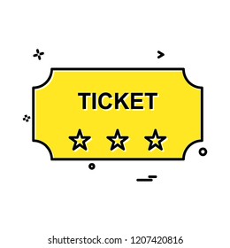 Ticket icon design vector