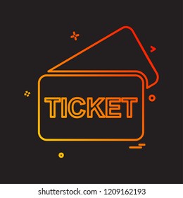 Ticket icon design vector