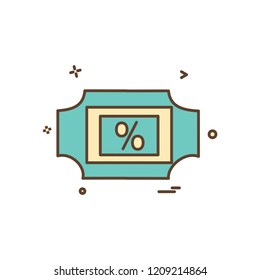 Ticket icon design vector