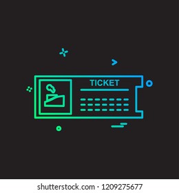 Ticket icon design vector