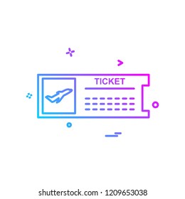 Ticket icon design vector