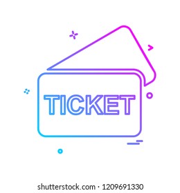 Ticket icon design vector