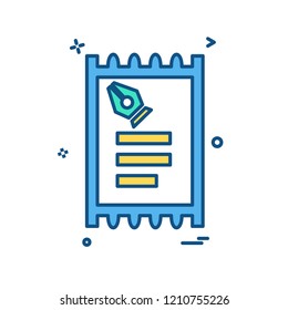 Ticket icon design vector