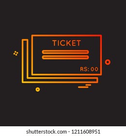 Ticket icon design vector