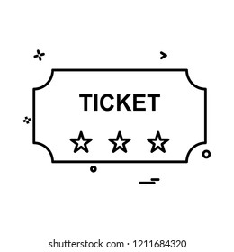 Ticket icon design vector