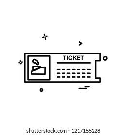 Ticket icon design vector