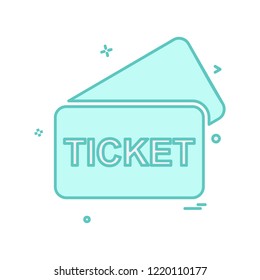 Ticket icon design vector