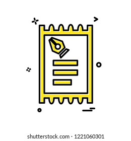 Ticket icon design vector
