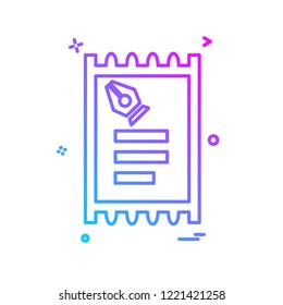 Ticket icon design vector