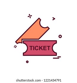 Ticket icon design vector