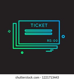 Ticket icon design vector