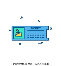 Ticket icon design vector
