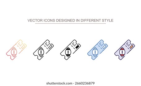 Diseño de icono de boleto con fondo blanco Ilustración de stock