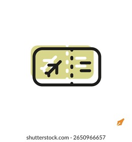 ticket icon is designed in a visually appealing and easily recognizable style. It’s suitable for various visual needs such as apps, presentations, digital media, or other graphic design projects.