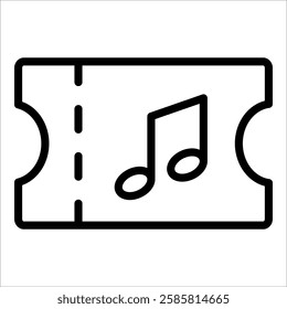 Ticket Icon Element For Design