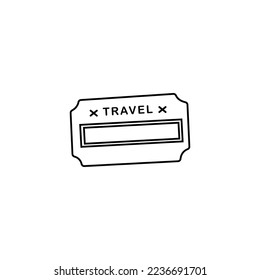 ticket icon for entry linear style for web design and concept. illustration logo. Web design, mobile app.