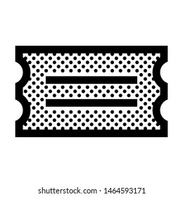 Ticket Icon Filled with Dots.