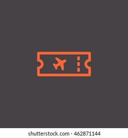  Ticket icon flat .