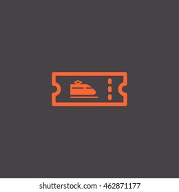  Ticket icon flat .