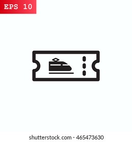  Ticket icon flat .
