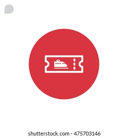  Ticket icon flat .