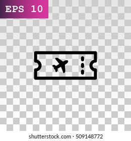  Ticket icon flat .