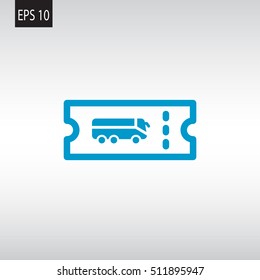  Ticket icon flat .