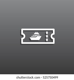Ticket icon flat .