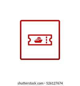 Ticket icon flat .