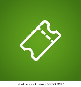  Ticket icon flat.