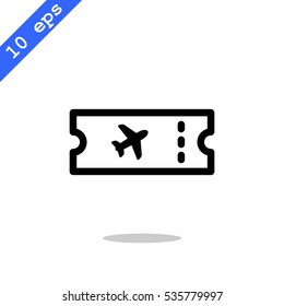  Ticket icon flat .