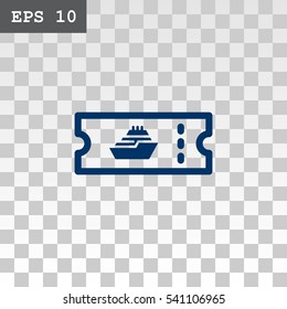 Ticket icon flat .