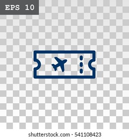  Ticket icon flat .