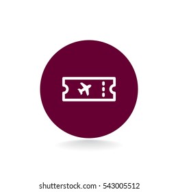  Ticket icon flat .