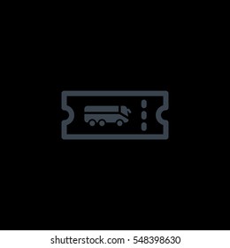  Ticket icon flat .