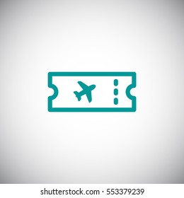  Ticket icon flat .