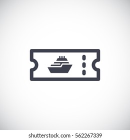 Ticket icon flat .