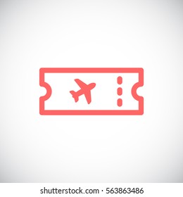 Ticket icon flat .