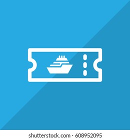 Ticket icon flat .