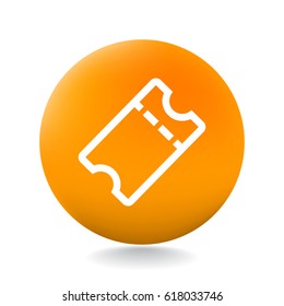  Ticket icon flat.