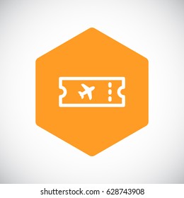  Ticket icon flat .