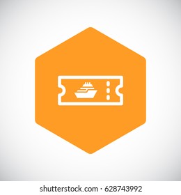 Ticket icon flat .