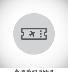  Ticket icon flat .