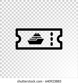 Ticket icon flat .