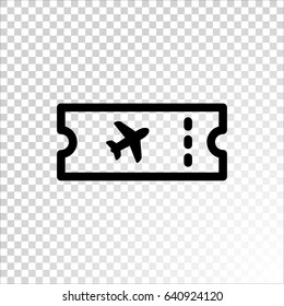  Ticket icon flat .