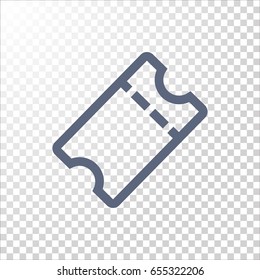  Ticket icon flat.