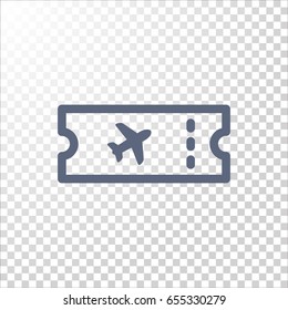  Ticket icon flat .