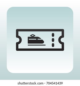  Ticket icon flat .